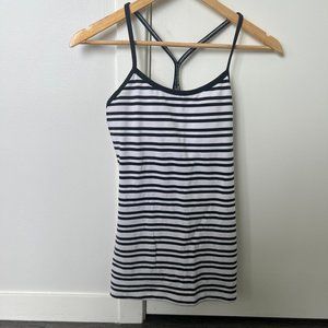 Lululemon Power Y Tank Black and White Top Size 6